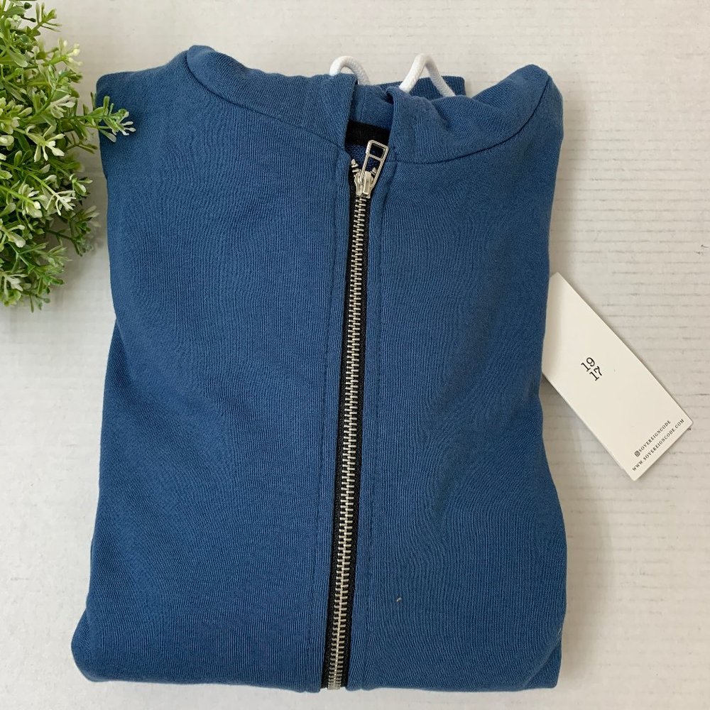 Sovereign Code Men King Checkered Trim Zip Hoodie K2049 Medium Dark Slate